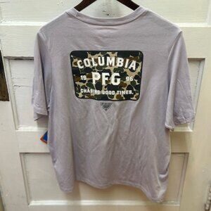 NWT Columbia W's PFG Uncharted Graphic SS Tee- Lavender Pearl